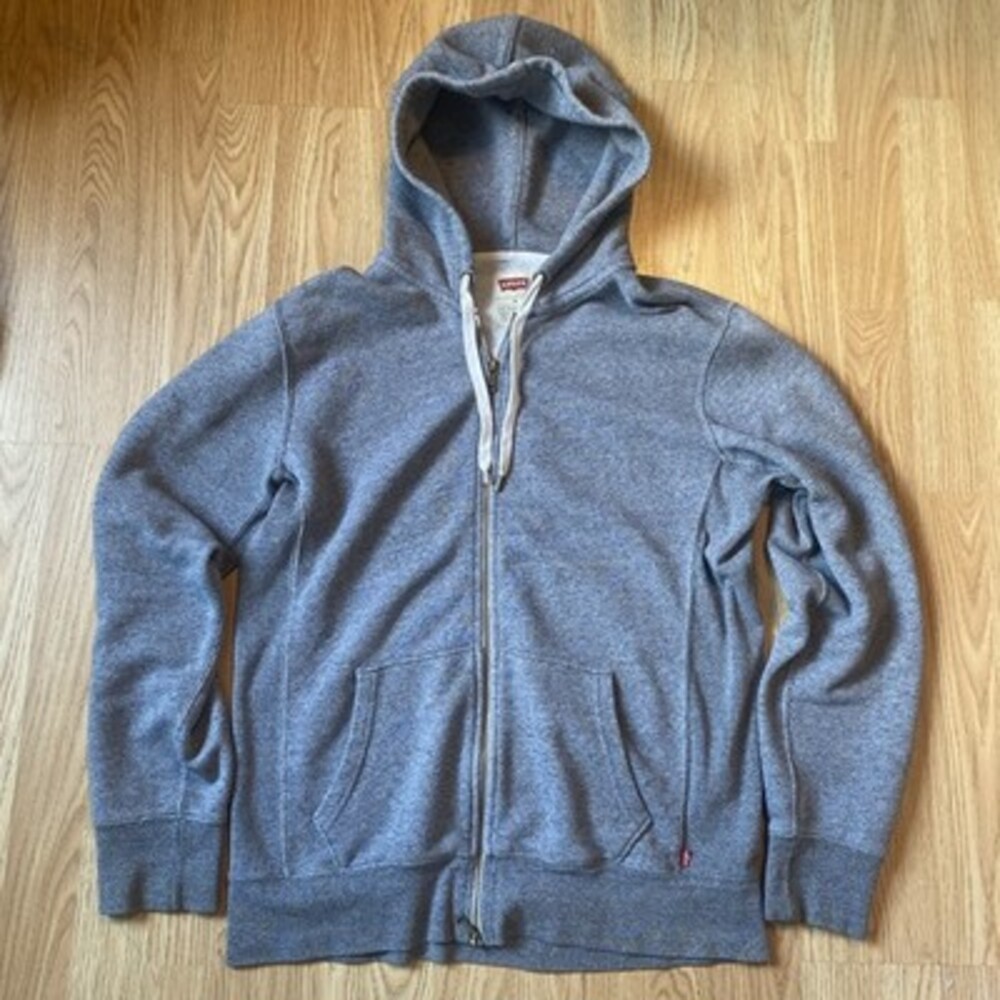 Workwear Levi’s Thermal Lined Grey Zip-Up Hoodie Men’s M